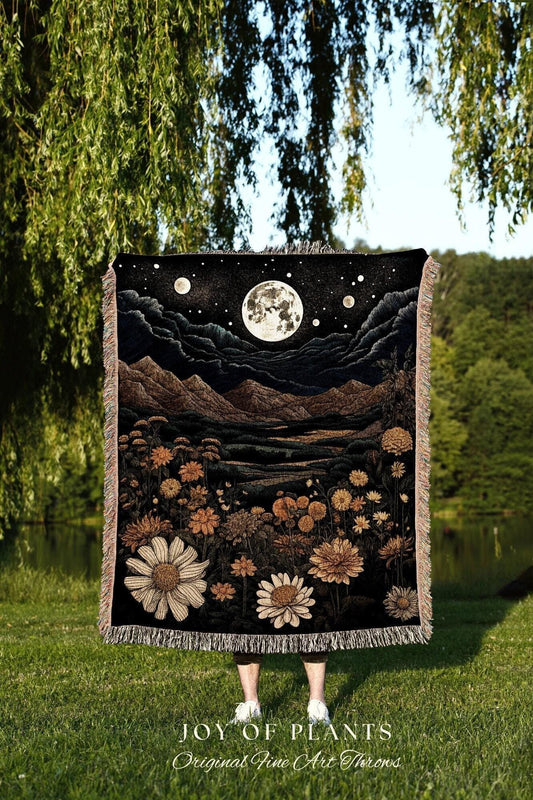 Marigold Birth Flower Custom October Birthday Gift | Woven Blanket Personalized Birth Month Flower Tapestry | Marigold Flower October Gift |