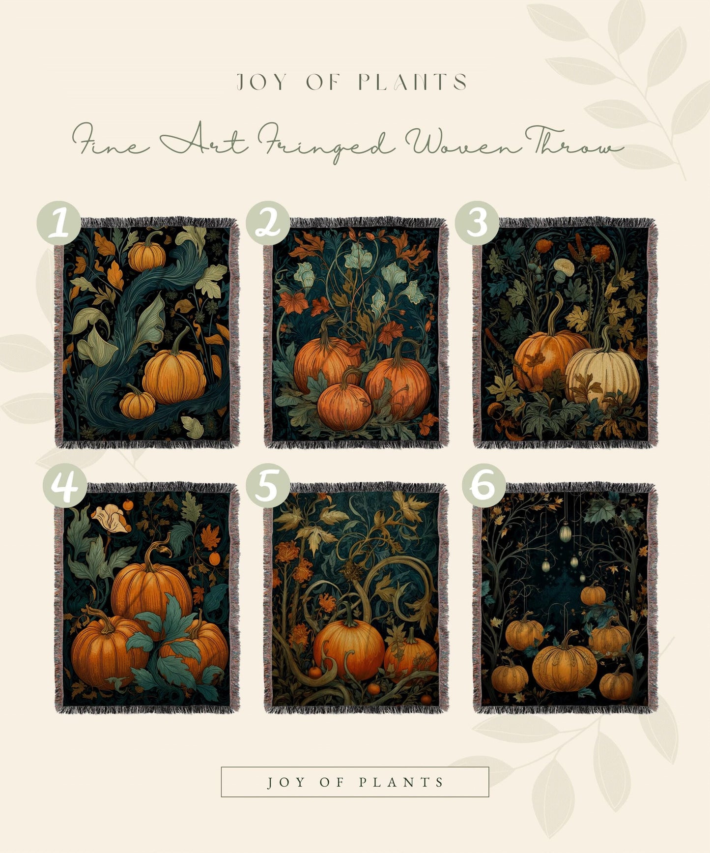 Halloween Pumpkin Aesthetic Blanket Woven | Pumpkin Season Autumn Decor Vintage Tapestry | Woven Wall Hanging Tapestry Halloween Art Gothic