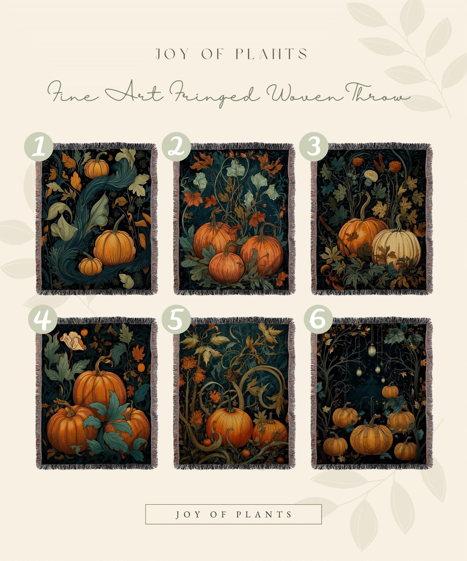 Halloween Pumpkin Aesthetic Blanket Woven | Pumpkin Season Autumn Decor Vintage Tapestry | Woven Wall Hanging Tapestry Halloween Art Gothic