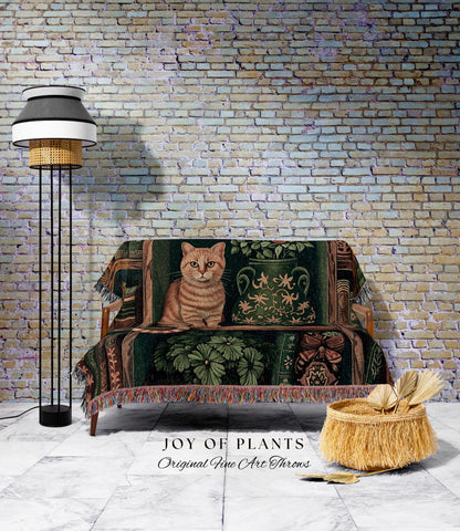 Rustic Aesthetic Bookshelf Tapestry | Medieval Wall Hanging Botanical Home Decor Victorian Goth Woodland Blanket Whimsigothic Reading Corner