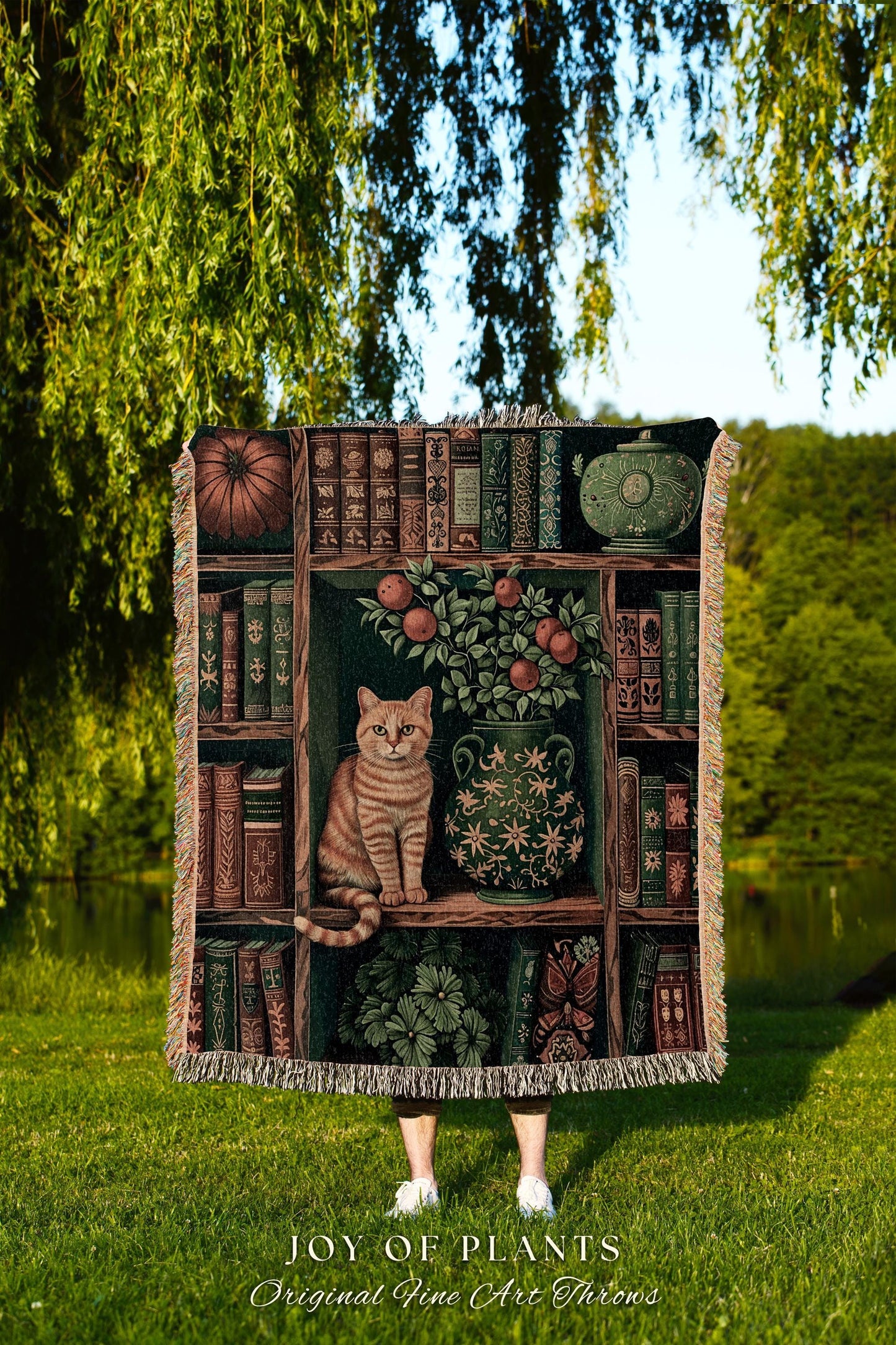 Rustic Aesthetic Bookshelf Tapestry | Medieval Wall Hanging Botanical Home Decor Victorian Goth Woodland Blanket Whimsigothic Reading Corner