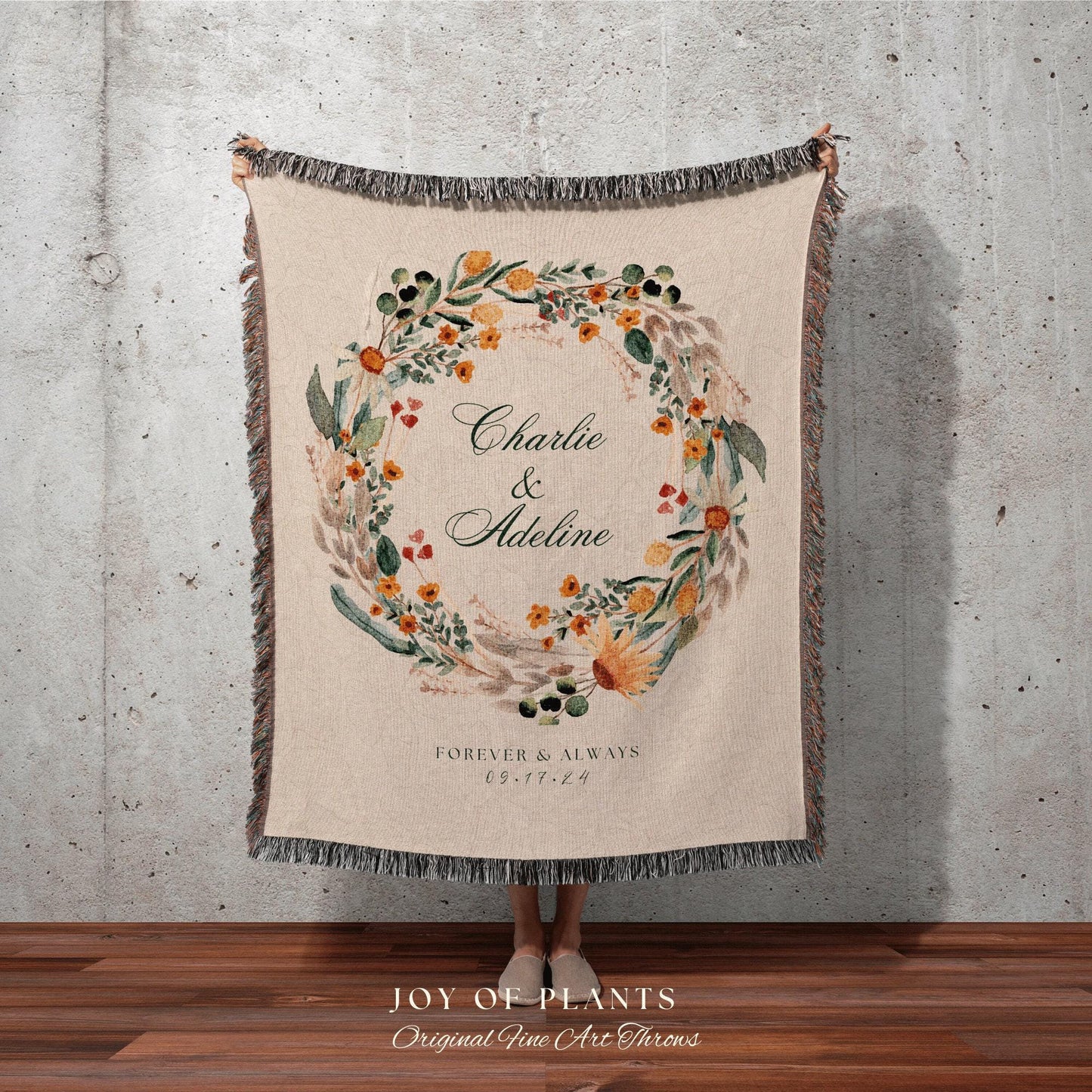 Bride And Groom Gift Custom | Personalized Last Name Gift Blanket Boho Wedding Monogram Couple Keepsake Blanket Anniversary His And Hers |