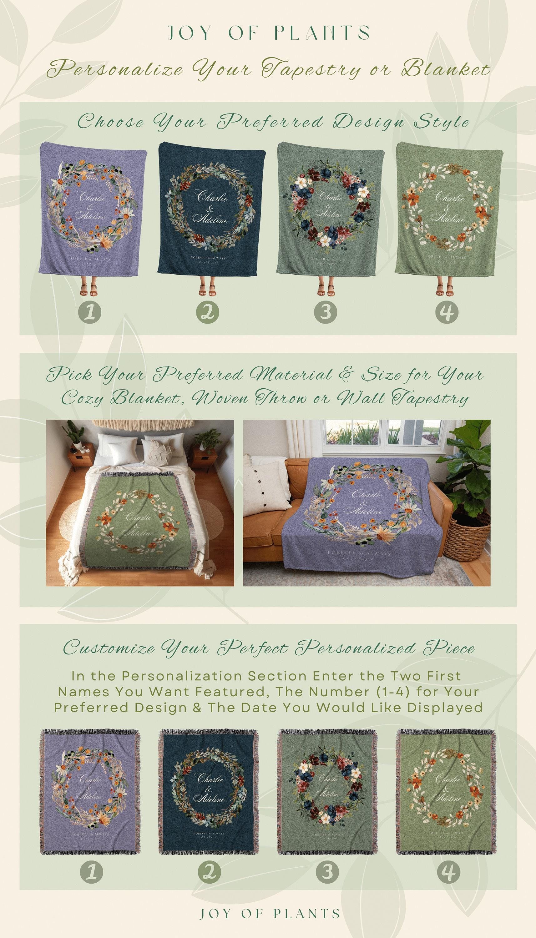 Sage Green Anniversary Blanket | Personalized Last Name Gift Blanket Wedding Monogram Couple Keepsake Blanket Anniversary Mr and Mrs Gift |