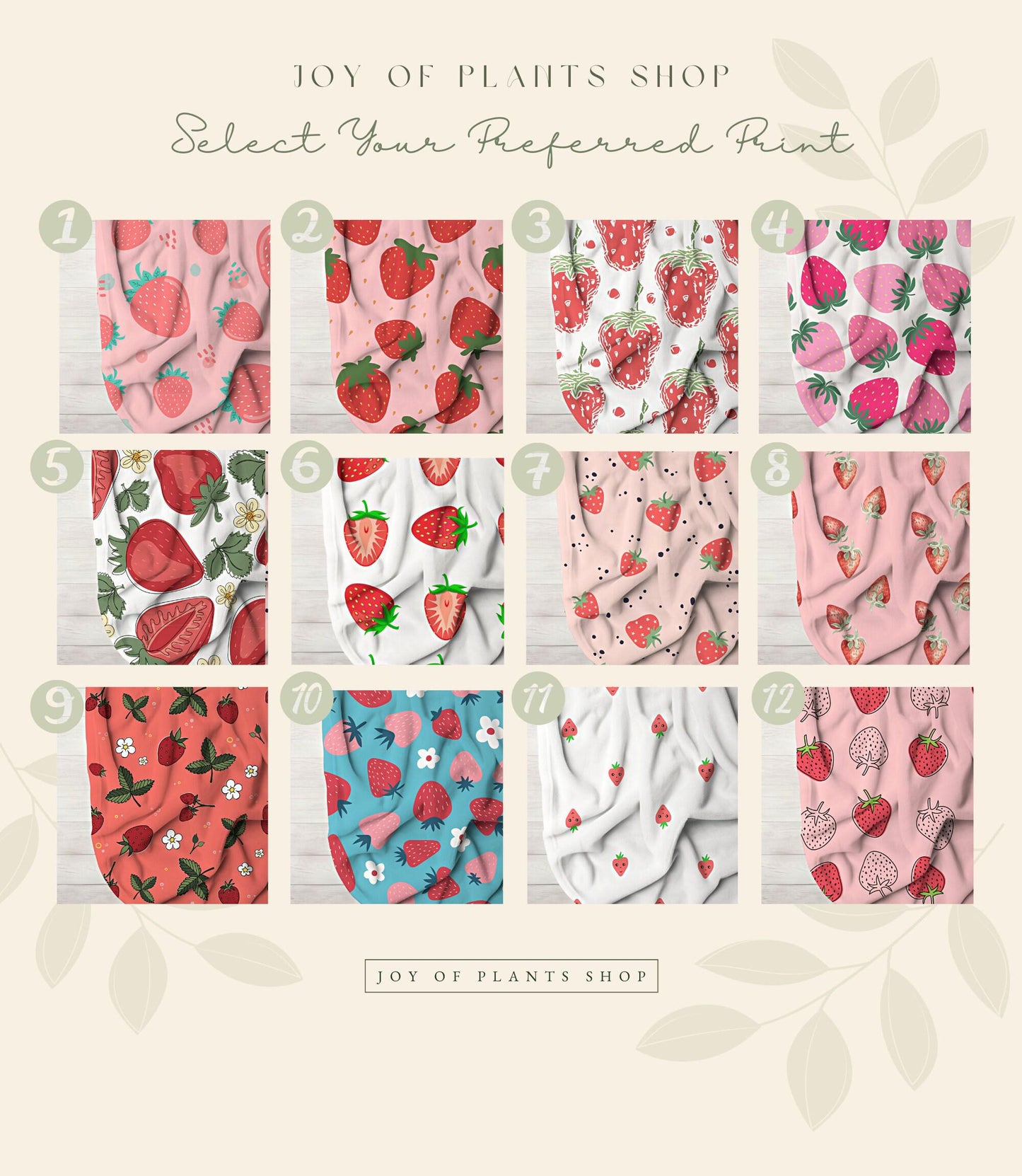 Personalized Strawberry Blanket | Personalized Blanket | Cottagecore Decor Custom Throw Blanket | Custom Strawberry Gift | Strawberry Decor