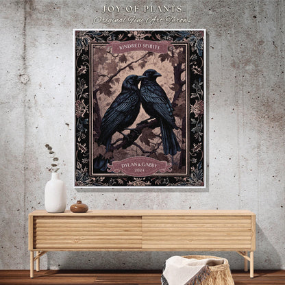 Sentimental Friendship Blanket Personalized | Dark Woodland Aesthetic Woven Throw Custom Friendiversary Keepsake Best Friend Gift Thoughtful