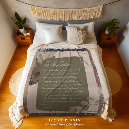 Personalized Letter to Loved One Blanket | Custom Handwriting Woven Throw Thoughtful Dad Custom Sentimental Gift for Grandpa and Grandma |