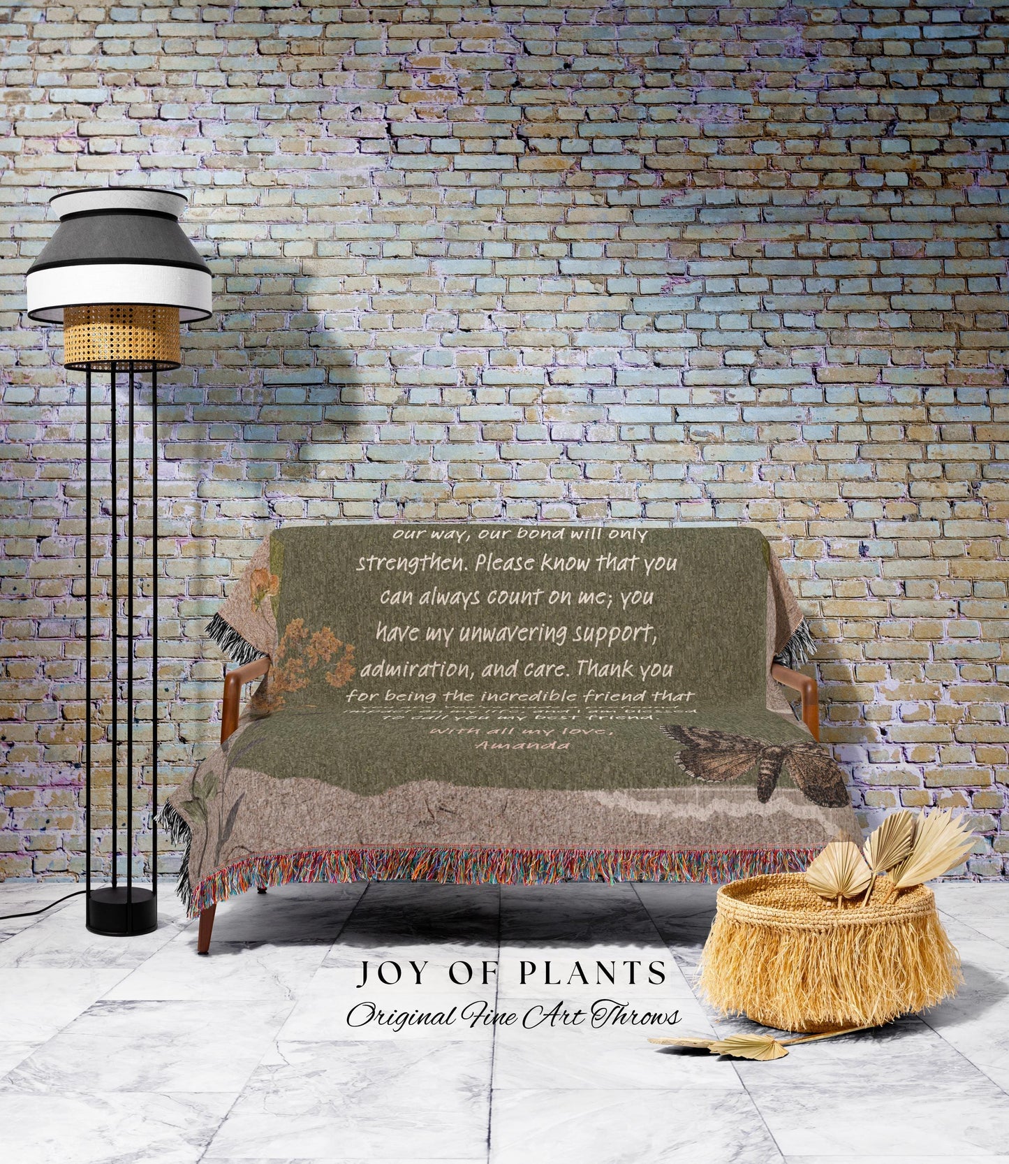 Best Friend Personalized Blanket | Custom Woven Throw Meaningful Papa Custom Gift for Grandpa I Love You Gift Bestie Appreciation Cute |