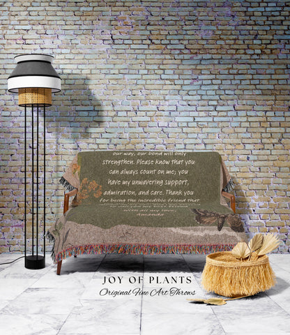 Best Friend Personalized Blanket | Custom Woven Throw Meaningful Papa Custom Gift for Grandpa I Love You Gift Bestie Appreciation Cute |