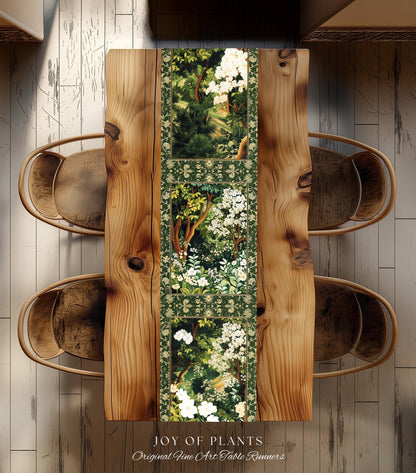 Wildflower Meadow Botanical Table Runner Fairy Inspired Dining Room | Cottagecore Folklore Decor Ethereal Aesthetic Bohemian Fairycore Style