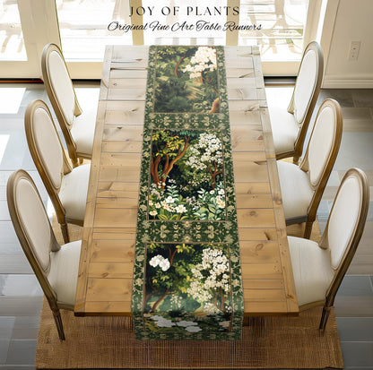 Wildflower Meadow Botanical Table Runner Fairy Inspired Dining Room | Cottagecore Folklore Decor Ethereal Aesthetic Bohemian Fairycore Style