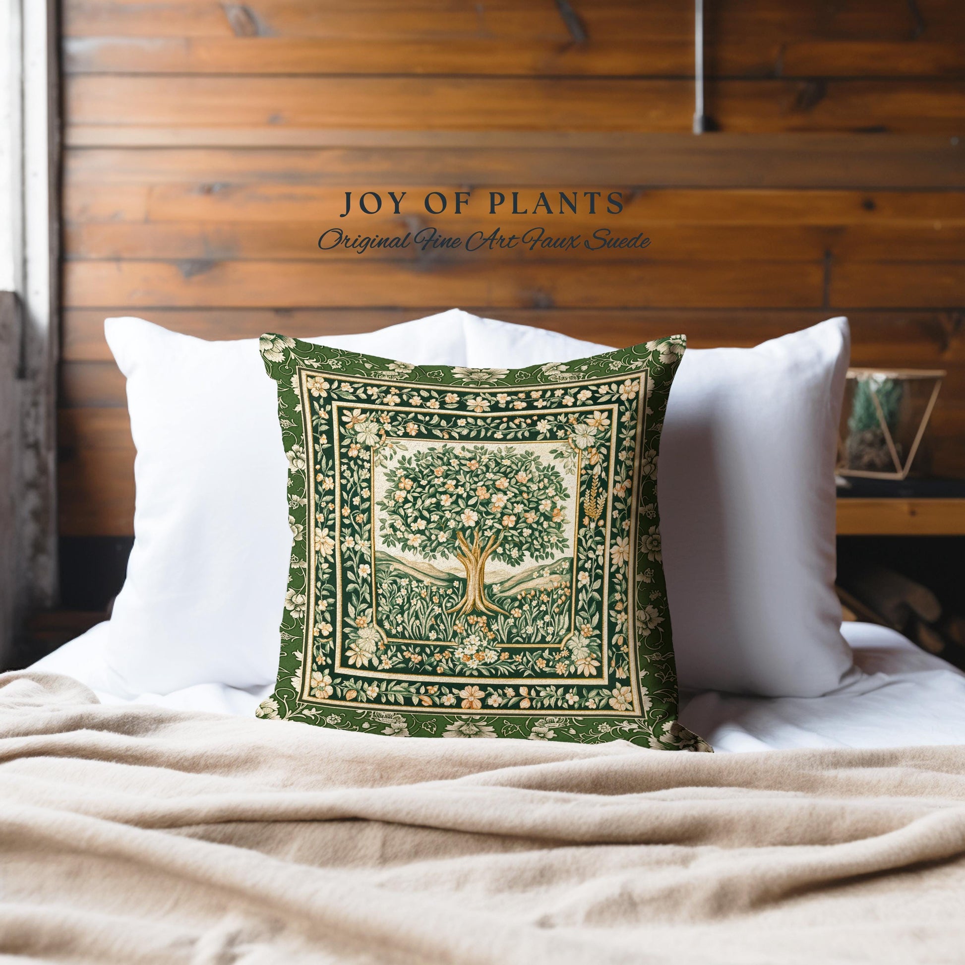 Enchanted Garden Folklore Tree Tapestry Pillow Decorative Throw Cushion