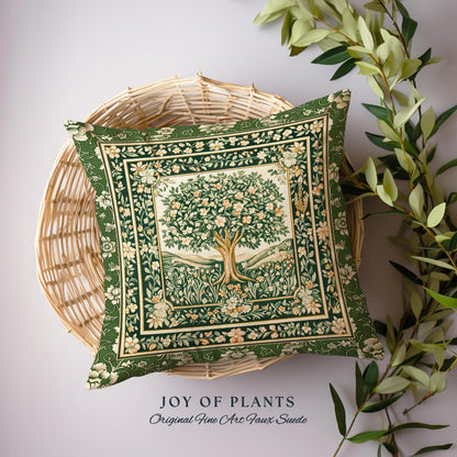 Enchanted Garden Folklore Tree Tapestry Pillow Decorative Throw Cushion