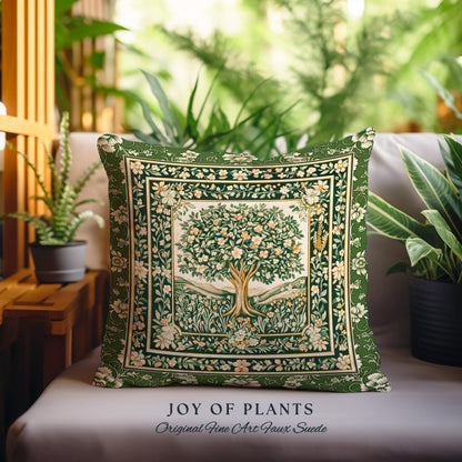Enchanted Garden Folklore Tree Tapestry Pillow Decorative Throw Cushion