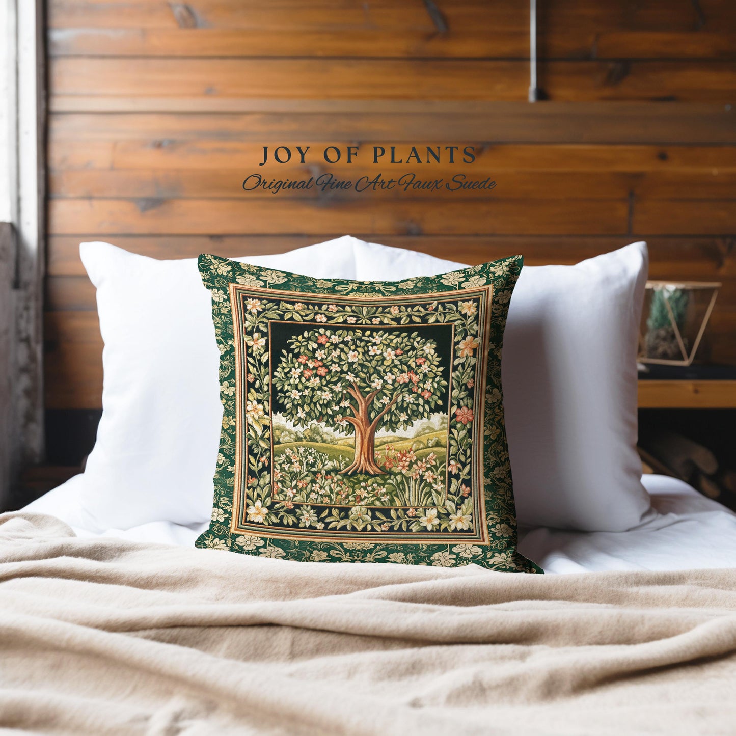 Botanical Tree of Life Decorative Tree Cushion Tapestry Throw Pillow