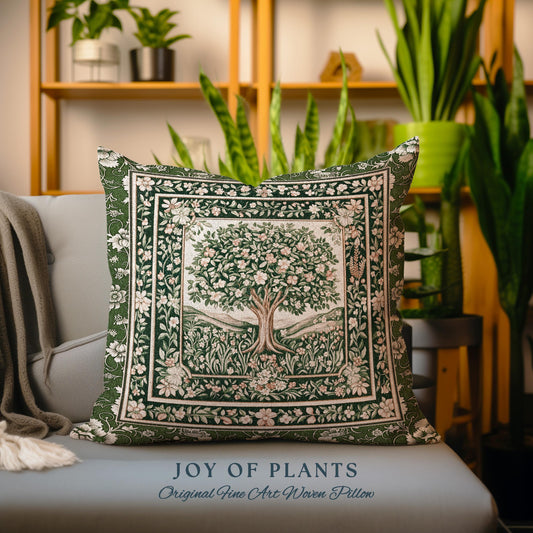 Enchanted Garden Folklore Tree Tapestry Pillow Decorative Throw Cushion