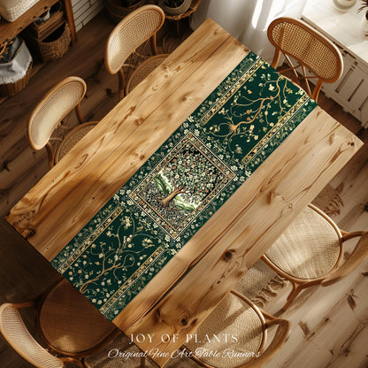 Fairytale Garden Timeless Table Accent | Storybook Botanical Medieval Rustic Legacy Folklore Romantic Cottage Inspired Cozy Earthy Runner |