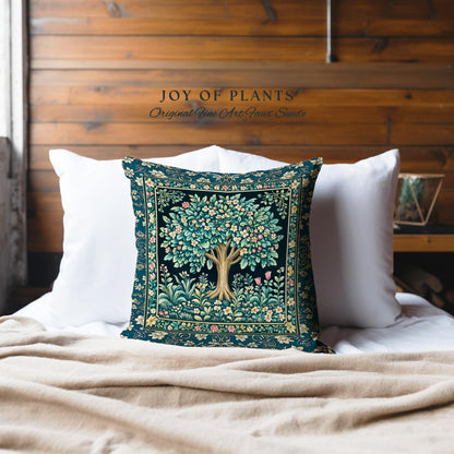 Folklore Forest Storybook Decorative Tree Cushion Tapestry Throw Pillow