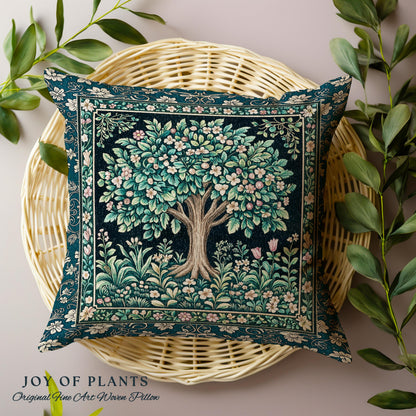 Folklore Forest Storybook Decorative Tree Cushion Tapestry Throw Pillow