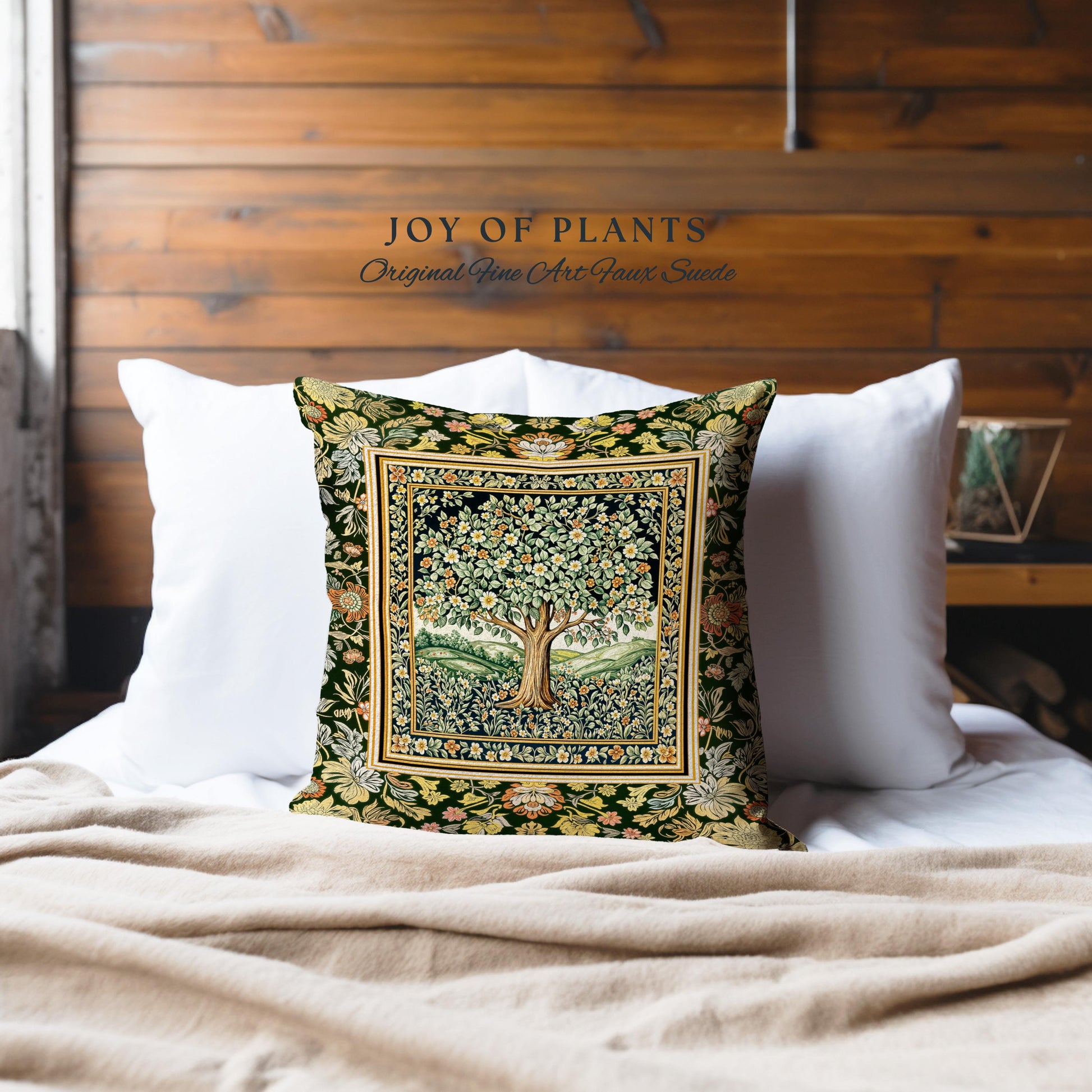 Rustic Fairytale Tree Tapestry Pillow Decorative Throw Cushion