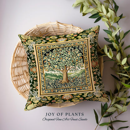 Rustic Fairytale Tree Tapestry Pillow Decorative Throw Cushion