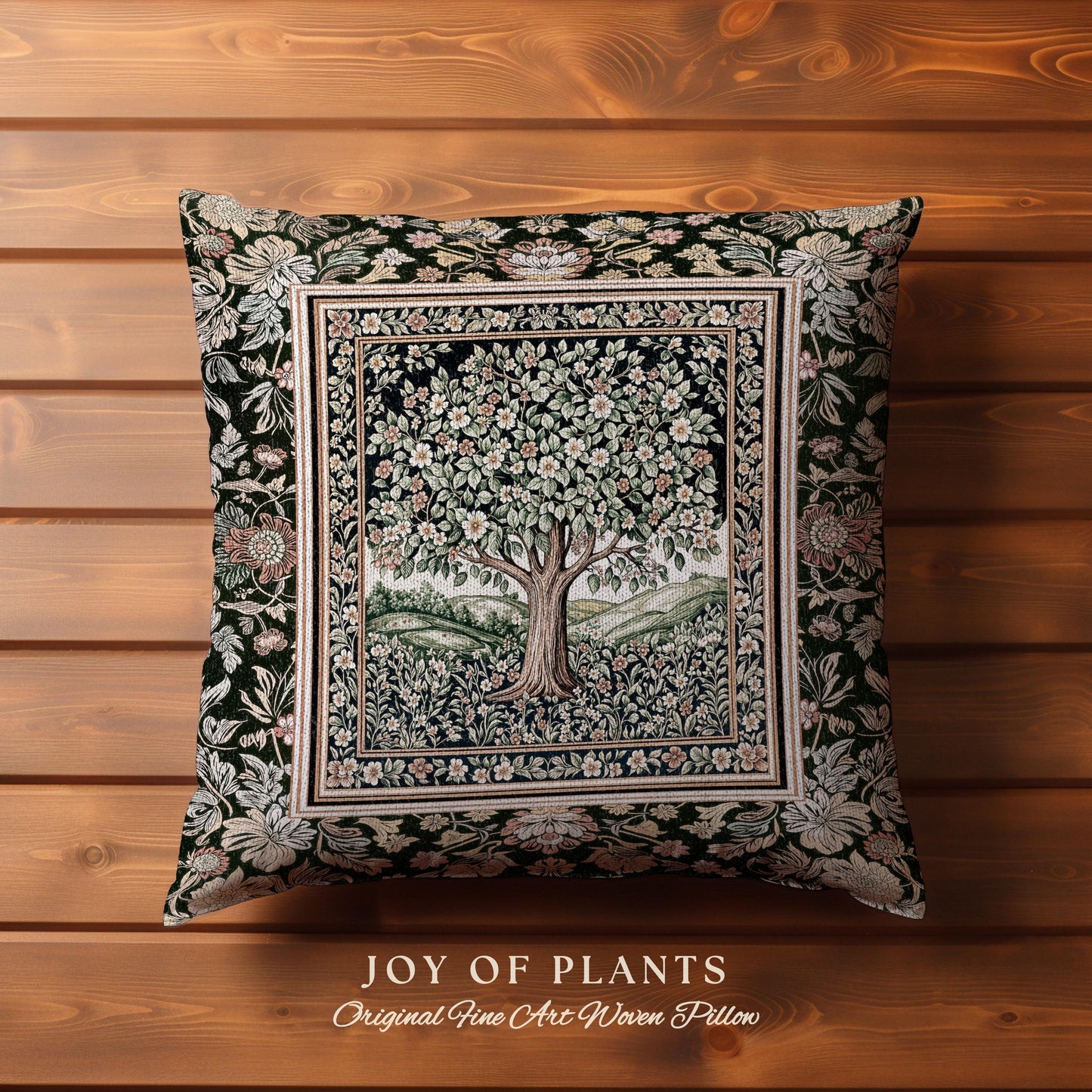Rustic Fairytale Tree Tapestry Pillow Decorative Throw Cushion