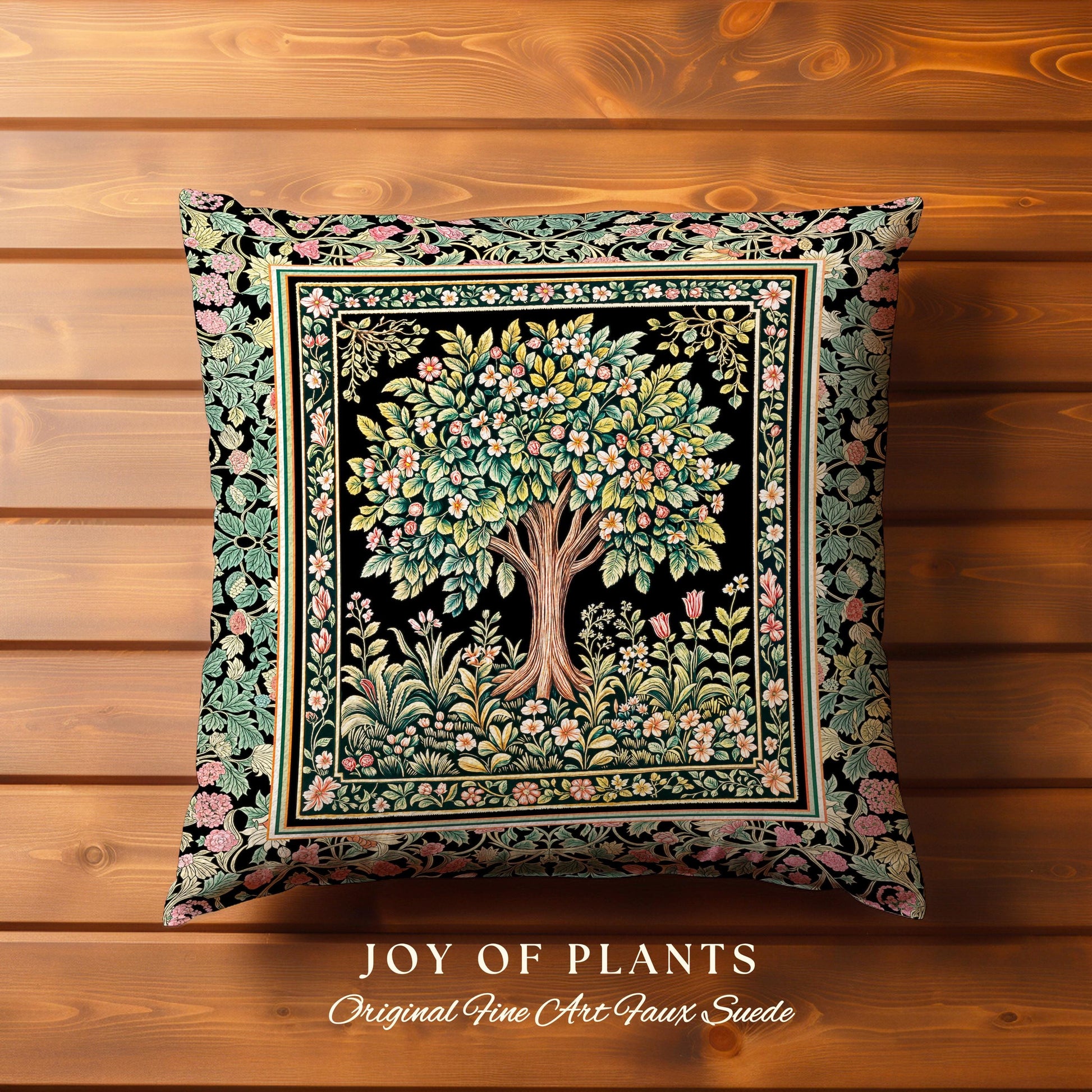 Fairy Garden Tree of Life Decorative Cushion Tapestry Throw Pillow
