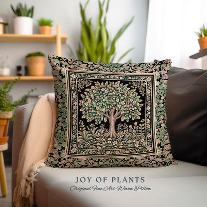 Fairy Garden Tree of Life Decorative Cushion Tapestry Throw Pillow