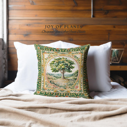 Chateau Garden Tree of Life Tapestry Pillow Decorative Throw Cushion