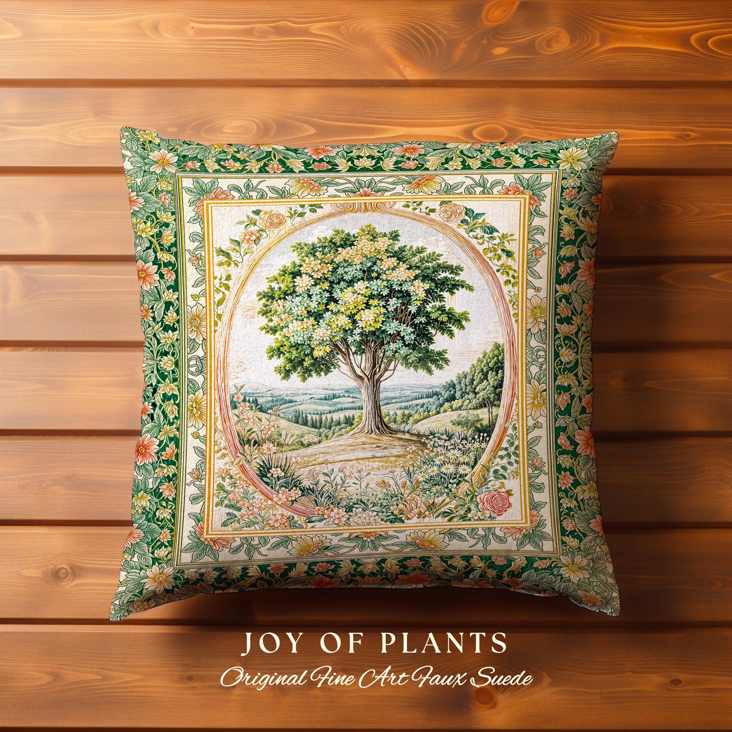 Chateau Garden Tree of Life Tapestry Pillow Decorative Throw Cushion