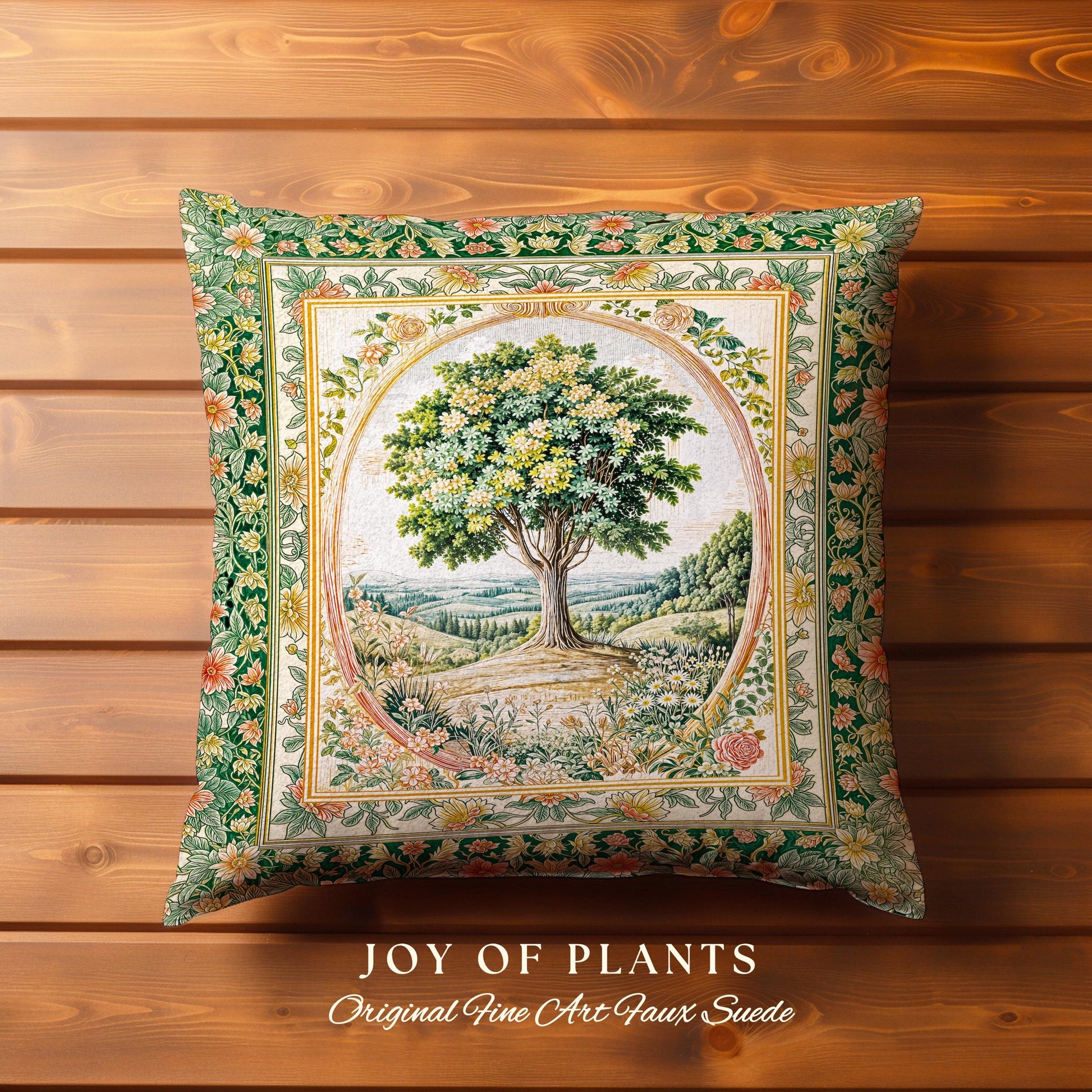 Chateau Garden Tree of Life Tapestry Pillow Decorative Throw Cushion