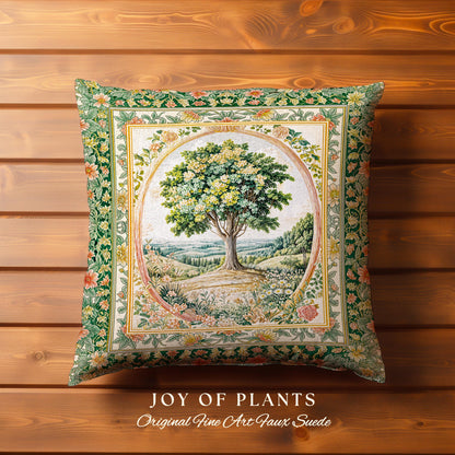 Chateau Garden Tree of Life Tapestry Pillow Decorative Throw Cushion