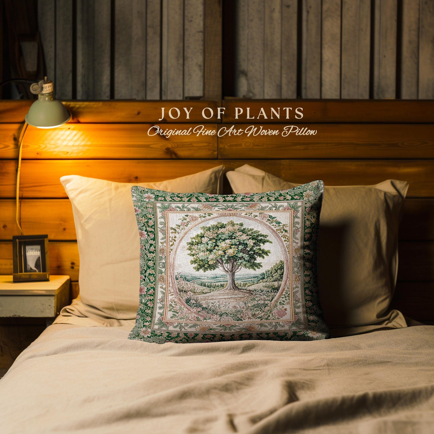 Chateau Garden Tree of Life Tapestry Pillow Decorative Throw Cushion