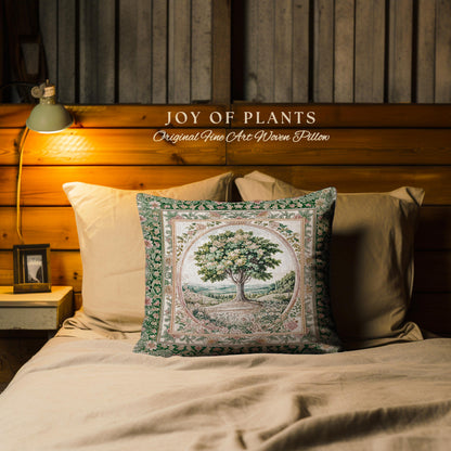 Chateau Garden Tree of Life Tapestry Pillow Decorative Throw Cushion