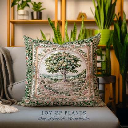 Chateau Garden Tree of Life Tapestry Pillow Decorative Throw Cushion