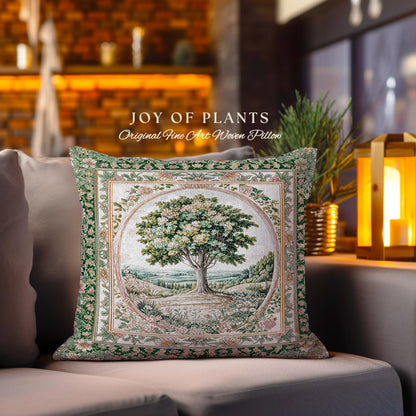 Chateau Garden Tree of Life Tapestry Pillow Decorative Throw Cushion
