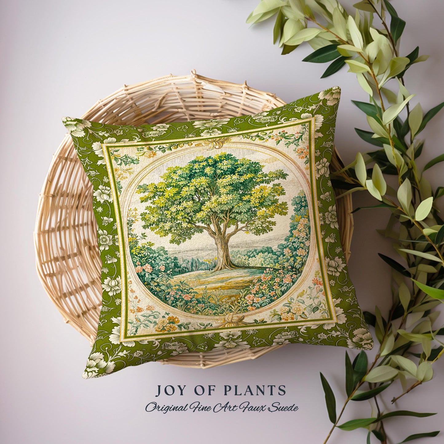 Victorian Soft Aesthetic Tree of Life Decorative Cushion Tapestry Throw Pillow