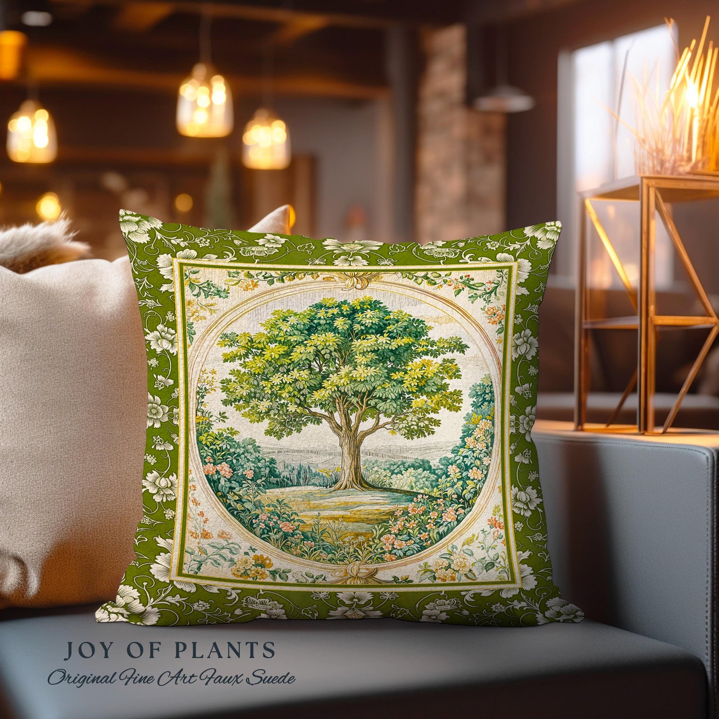 Victorian Soft Aesthetic Tree of Life Decorative Cushion Tapestry Throw Pillow