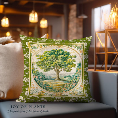 Victorian Soft Aesthetic Tree of Life Decorative Cushion Tapestry Throw Pillow