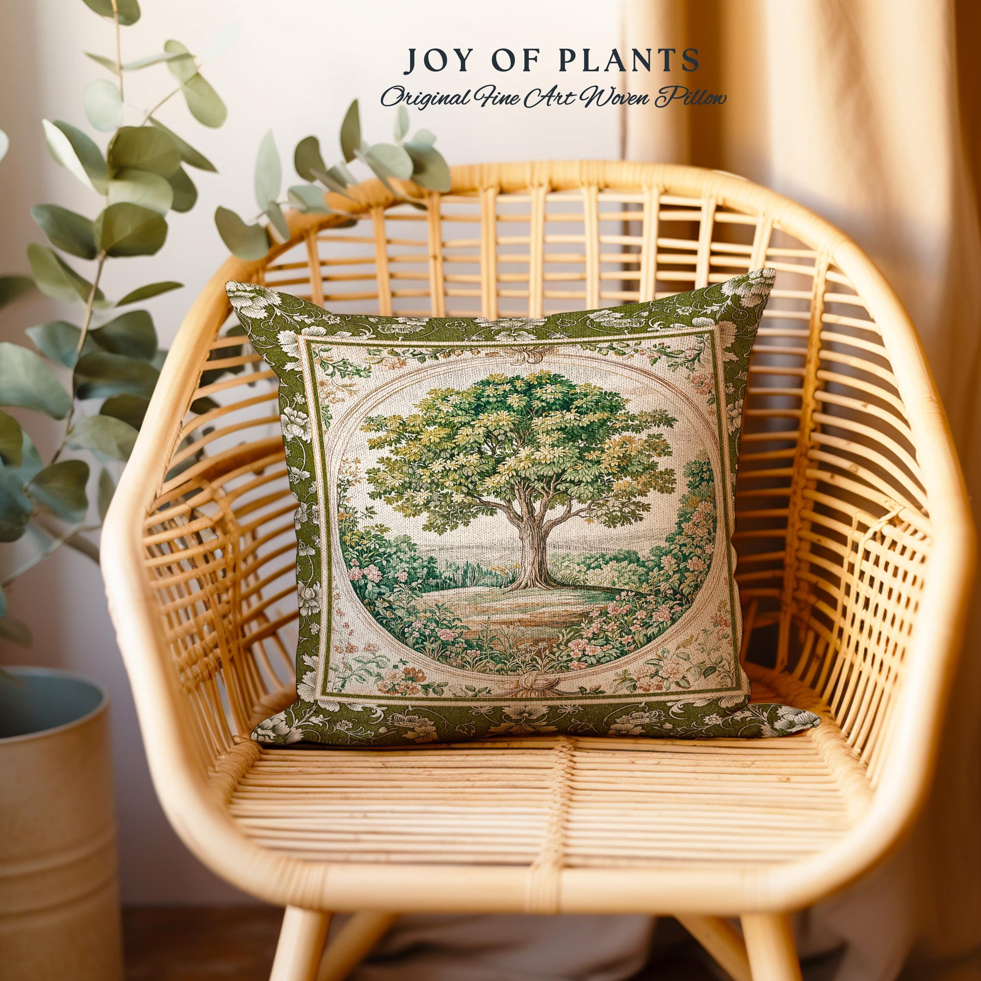Victorian Soft Aesthetic Tree of Life Decorative Cushion Tapestry Throw Pillow