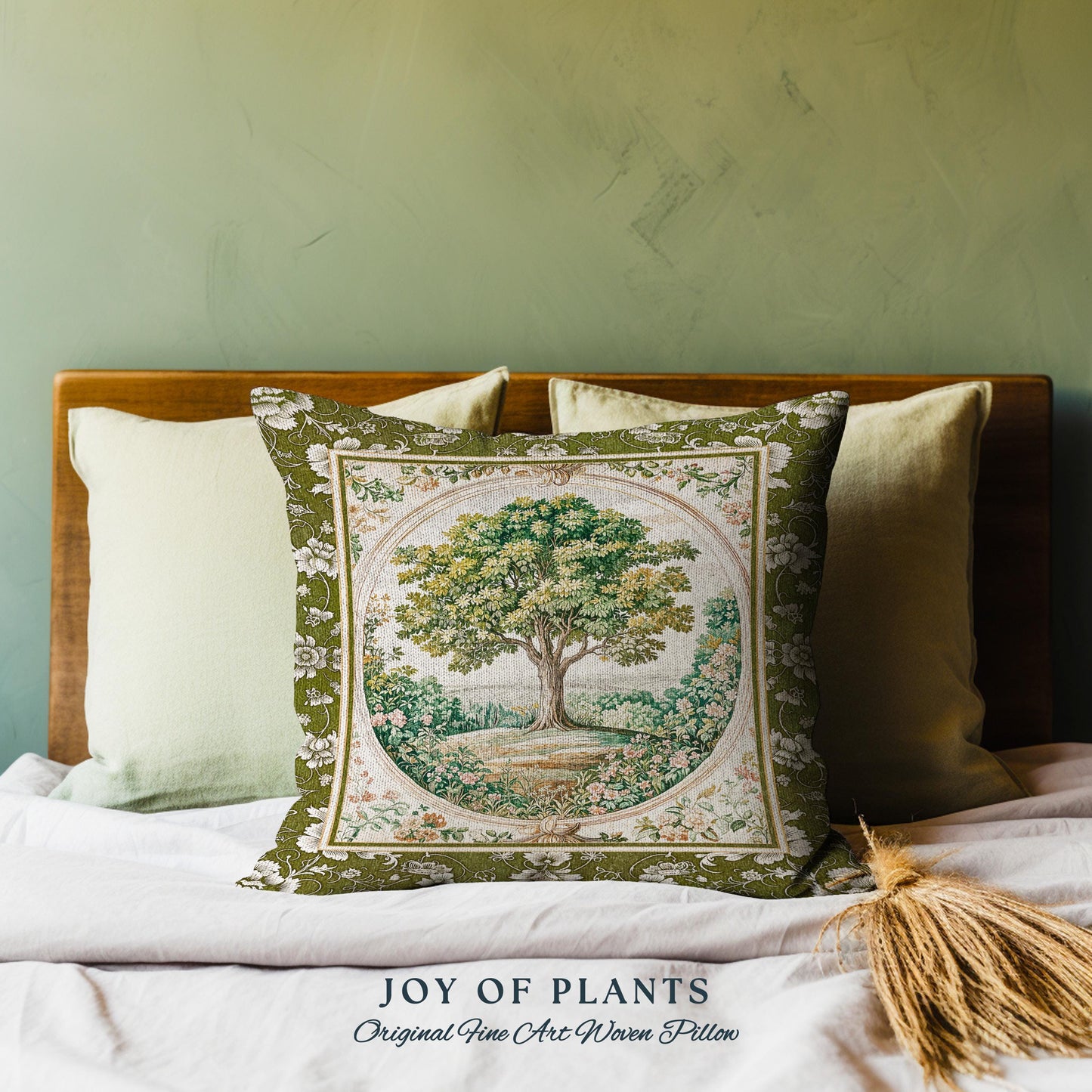 Victorian Soft Aesthetic Tree of Life Decorative Cushion Tapestry Throw Pillow