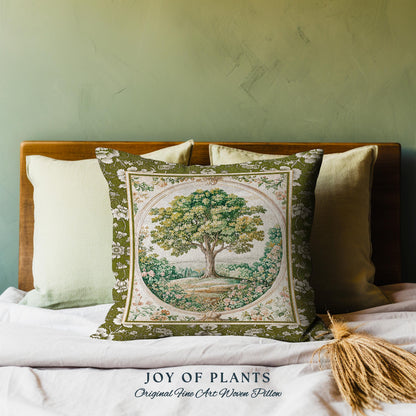 Victorian Soft Aesthetic Tree of Life Decorative Cushion Tapestry Throw Pillow