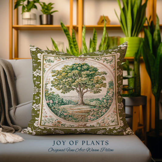 Victorian Soft Aesthetic Tree of Life Decorative Cushion Tapestry Throw Pillow