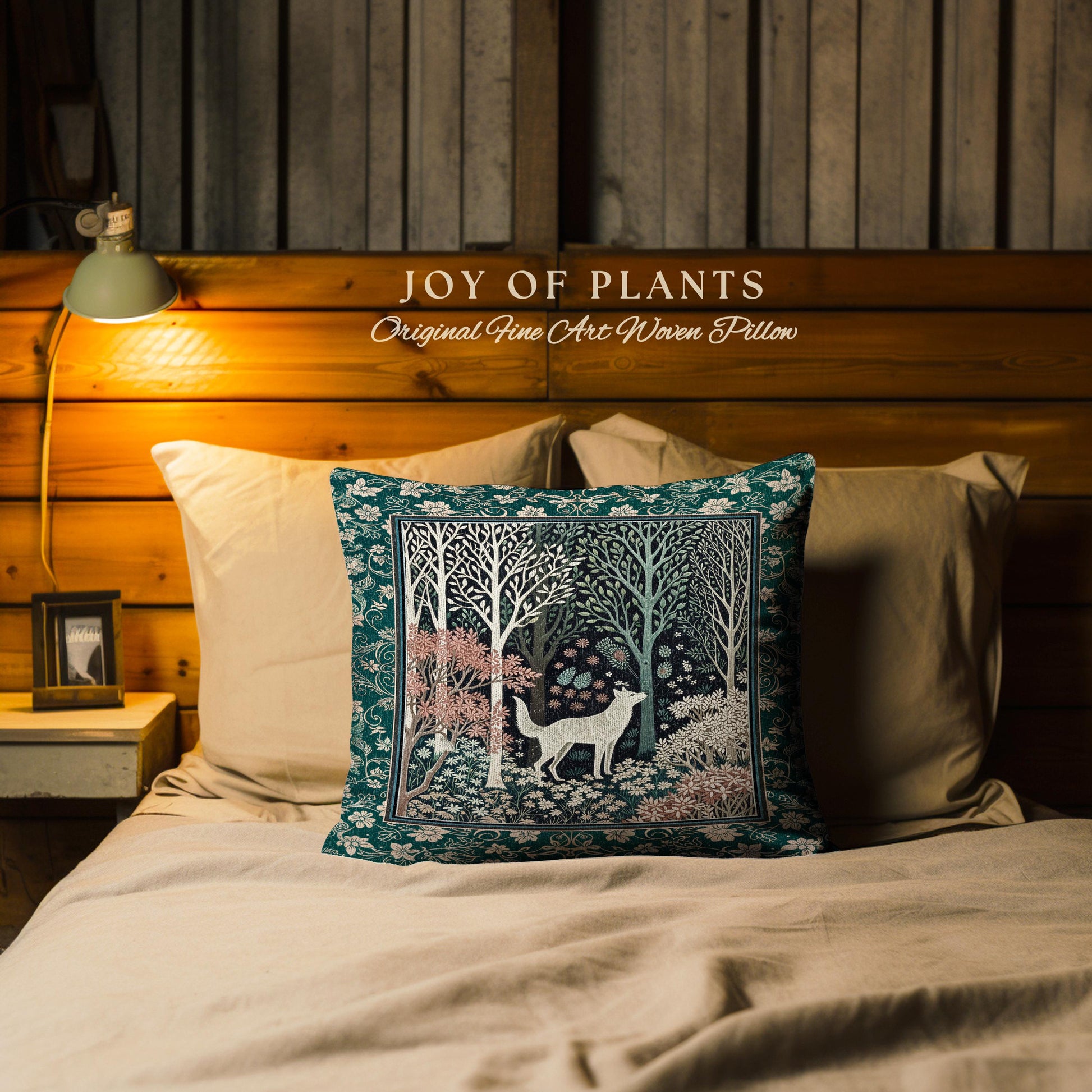 Rustic Nordic Nature Wolf Decorative Cushion Tapestry Throw Pillow