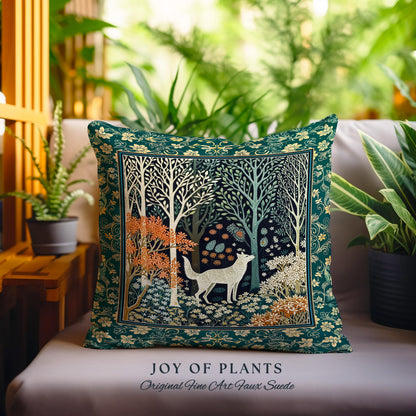 Rustic Nordic Nature Wolf Decorative Cushion Tapestry Throw Pillow