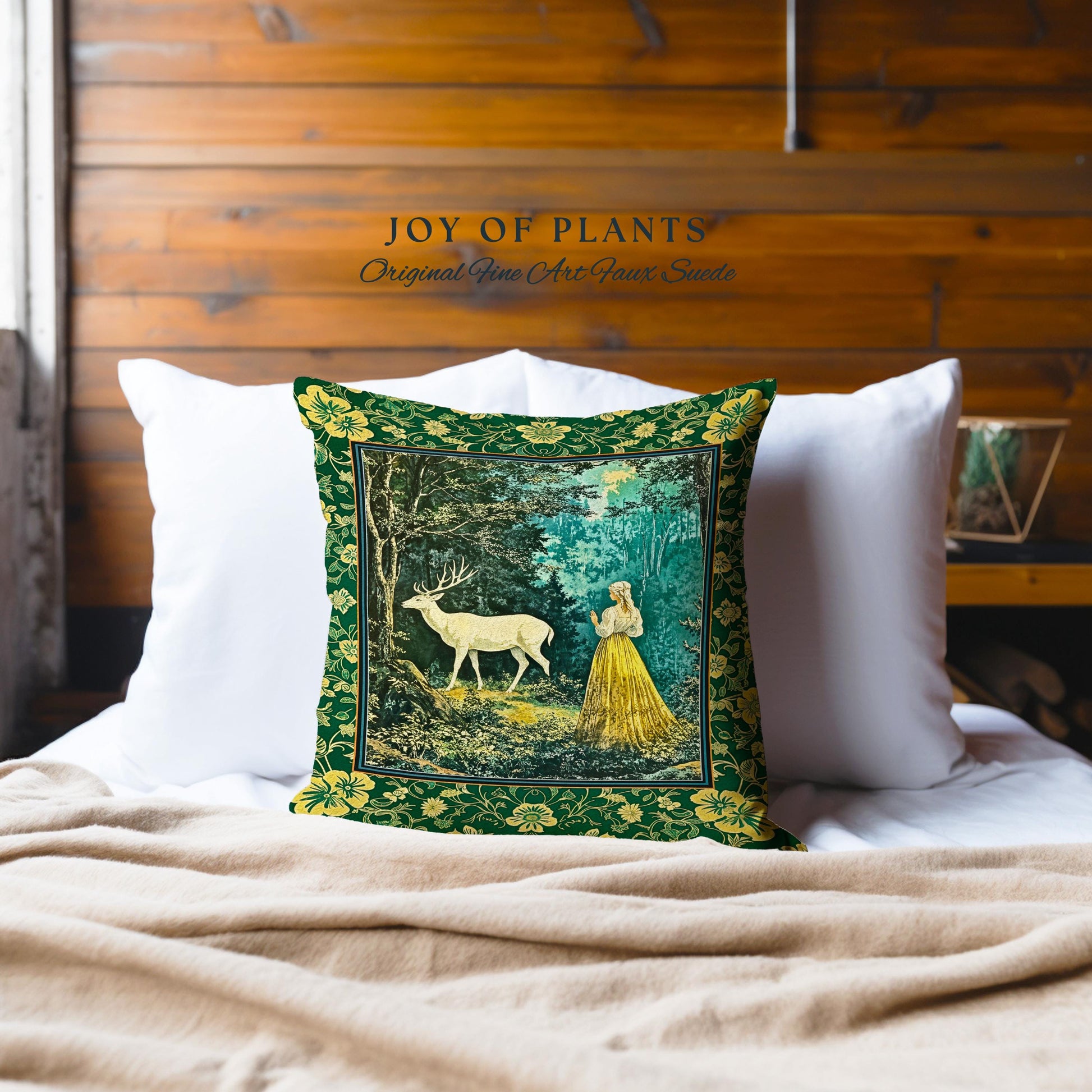 Dreamy Fairytale Forest Woven Tapestry Pillow Decorative Throw Cushion