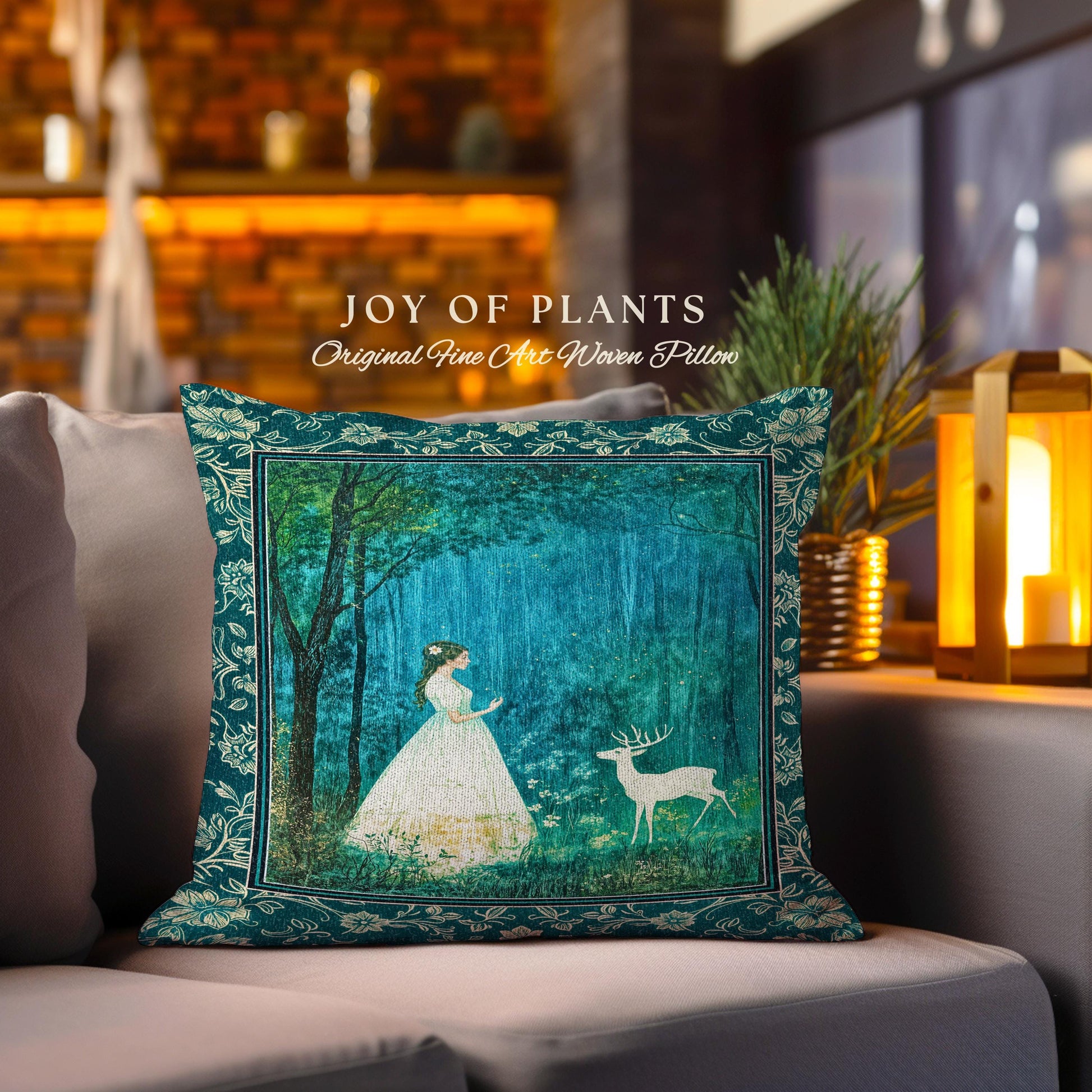 Spirit Animal Magic Forest Decorative Cushion Tapestry Throw Pillow