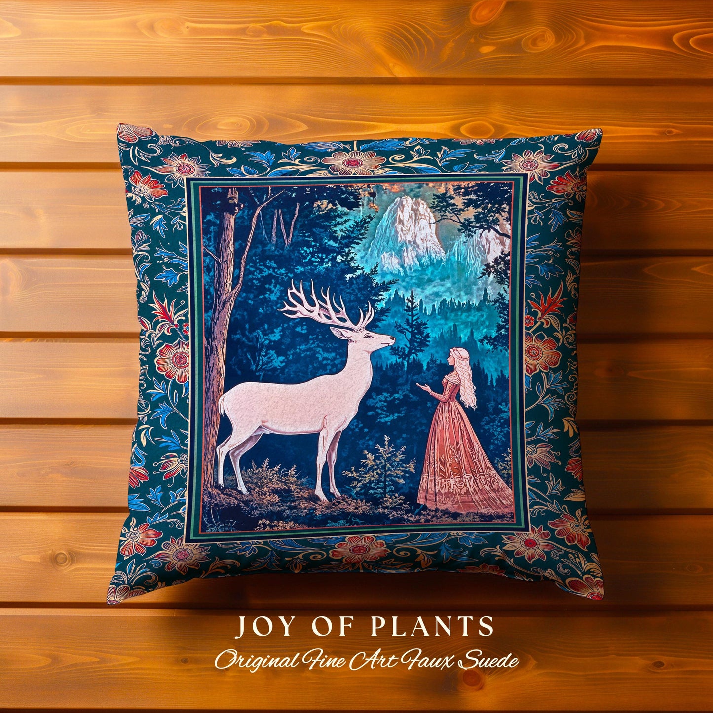Ancient Forest Spirits Woodland Decorative Cushion Tapestry Throw Pillow