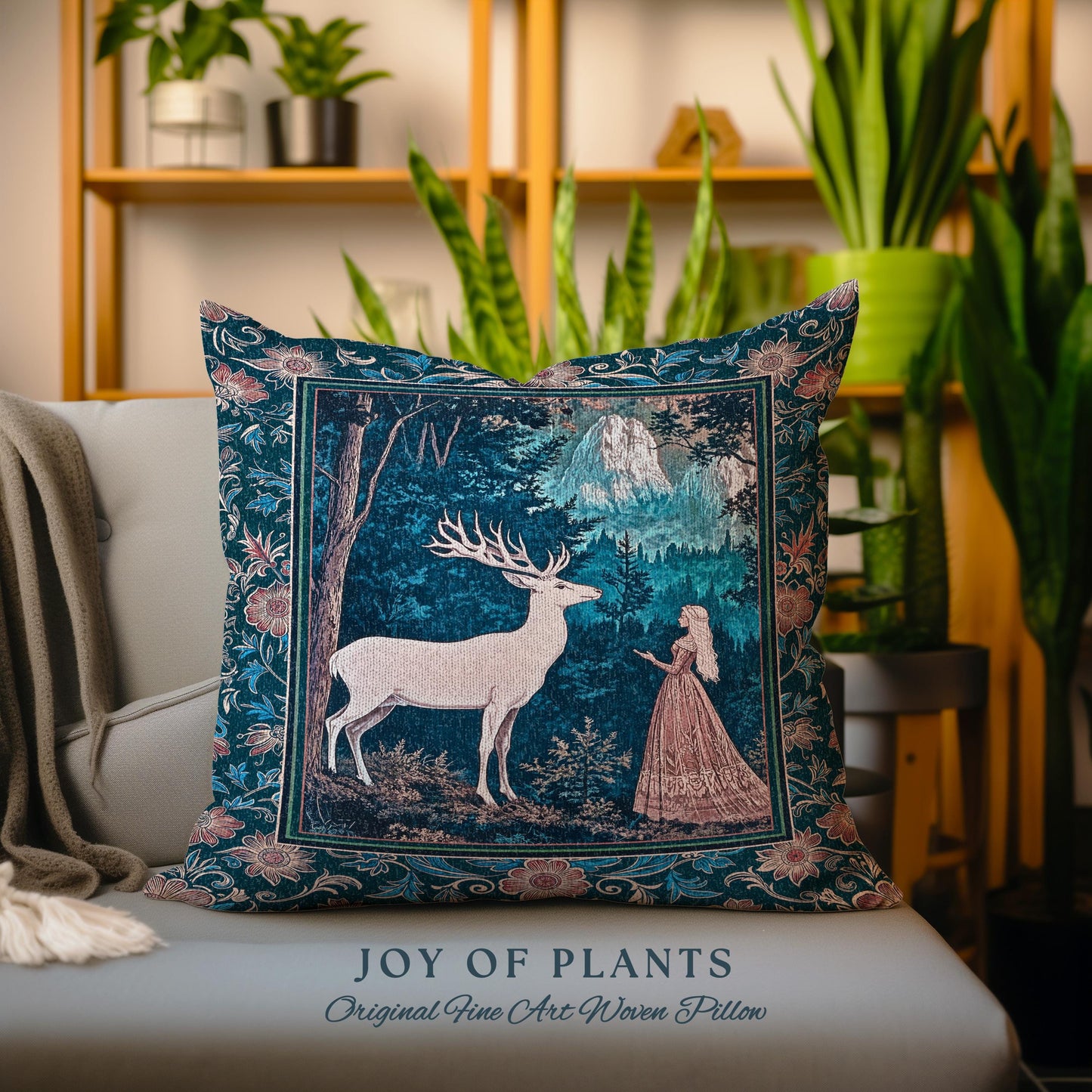 Ancient Forest Spirits Woodland Decorative Cushion Tapestry Throw Pillow
