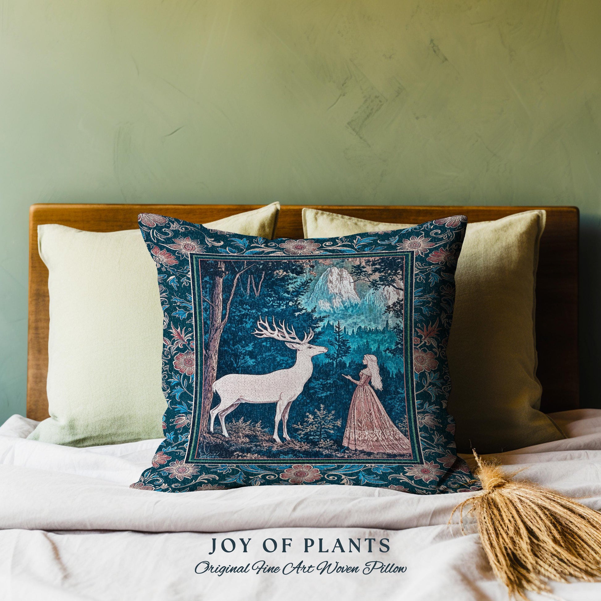 Ancient Forest Spirits Woodland Decorative Cushion Tapestry Throw Pillow