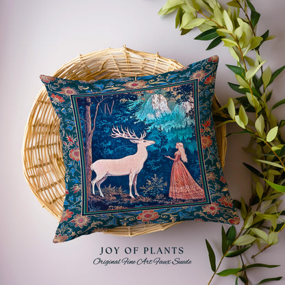 Ancient Forest Spirits Woodland Decorative Cushion Tapestry Throw Pillow